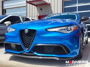 Alfa Romeo Giulia Front Canards - Carbon Fiber - V2 - Feroce Carbon - Sport/ Ti/ Veloce Alfa Romeo Giulia Front Canards - Carbon Fiber - V2 - Feroce Carbon - Sport/ Ti/ Veloce